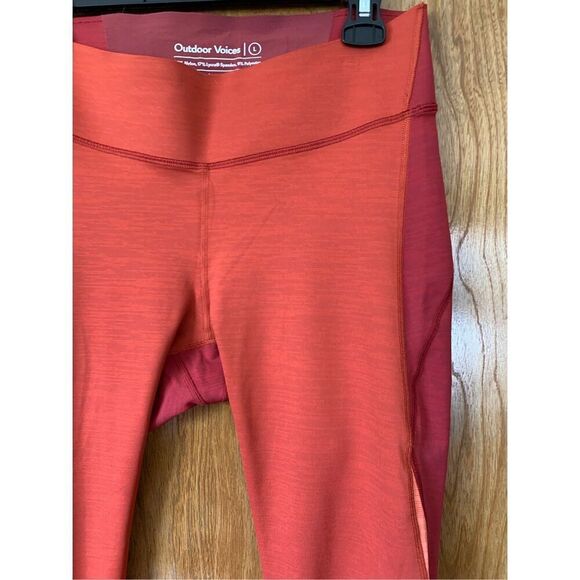 Outdoor Voices TechSweat 7/8 Zoom Leggings Orange Multi‎ Size L - Picture 7 of 12